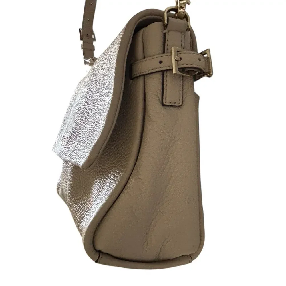 KATE SPADE Allene Holden Street Pebbled Leather Shoulder Bag In Beige Bone EUC